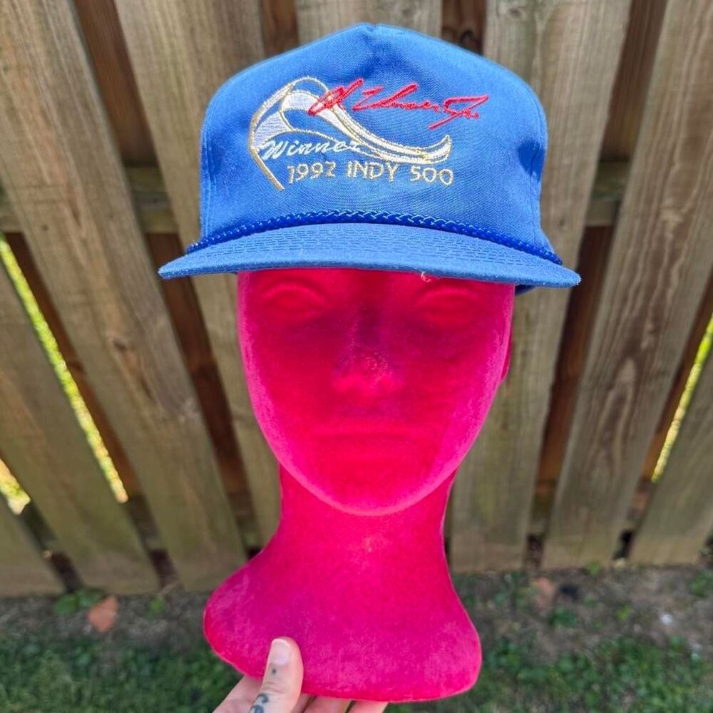 1992 Indy 500 Winner Racing Vintage Blue Roped Snapback
